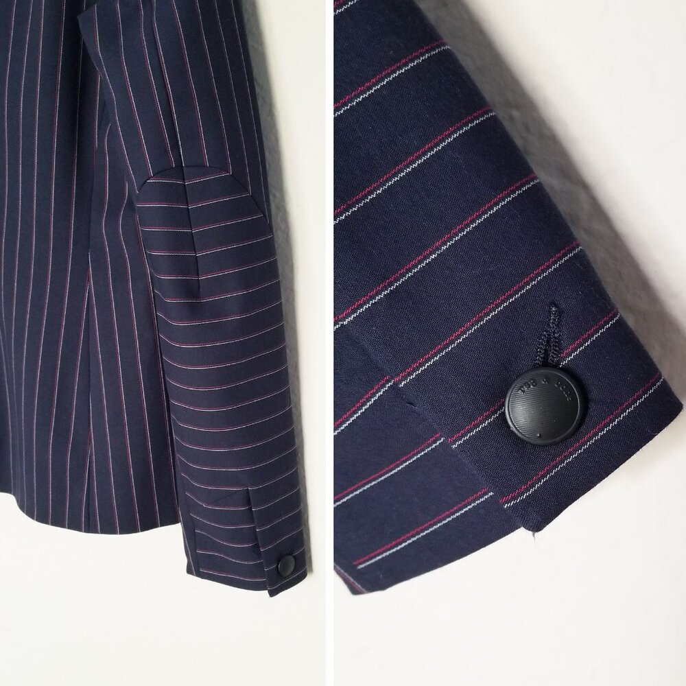 NEW Rag & Bone Navy Stripe Lexington Blazer Size 6 Pinstriped Quiet Luxury $550 - Picture 12 of 16